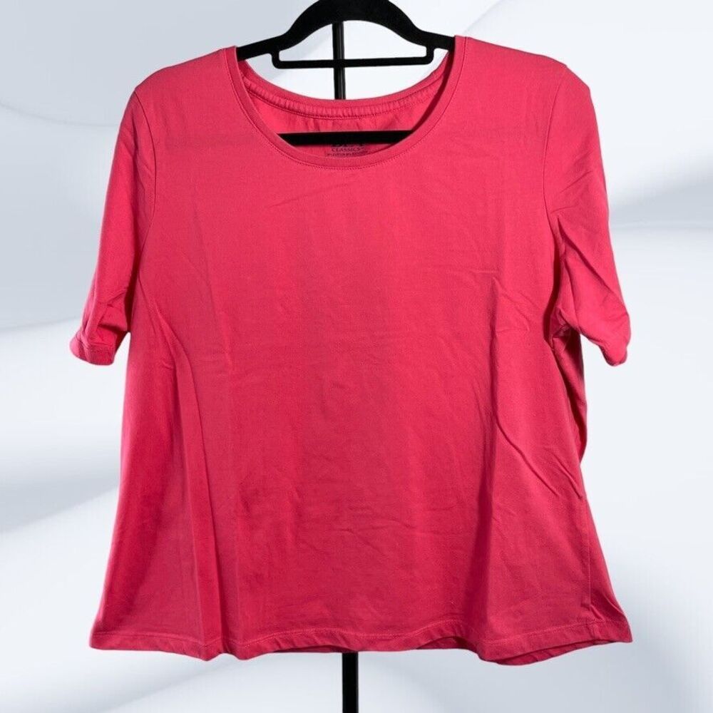 BFA Classics Womens Dark Pink‎ Short Sleeve Pullover Casual T-Shirt Size XL